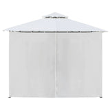 Gazebo with Curtains 600x298x270 cm White 180g/m² - 45-Degree Angle