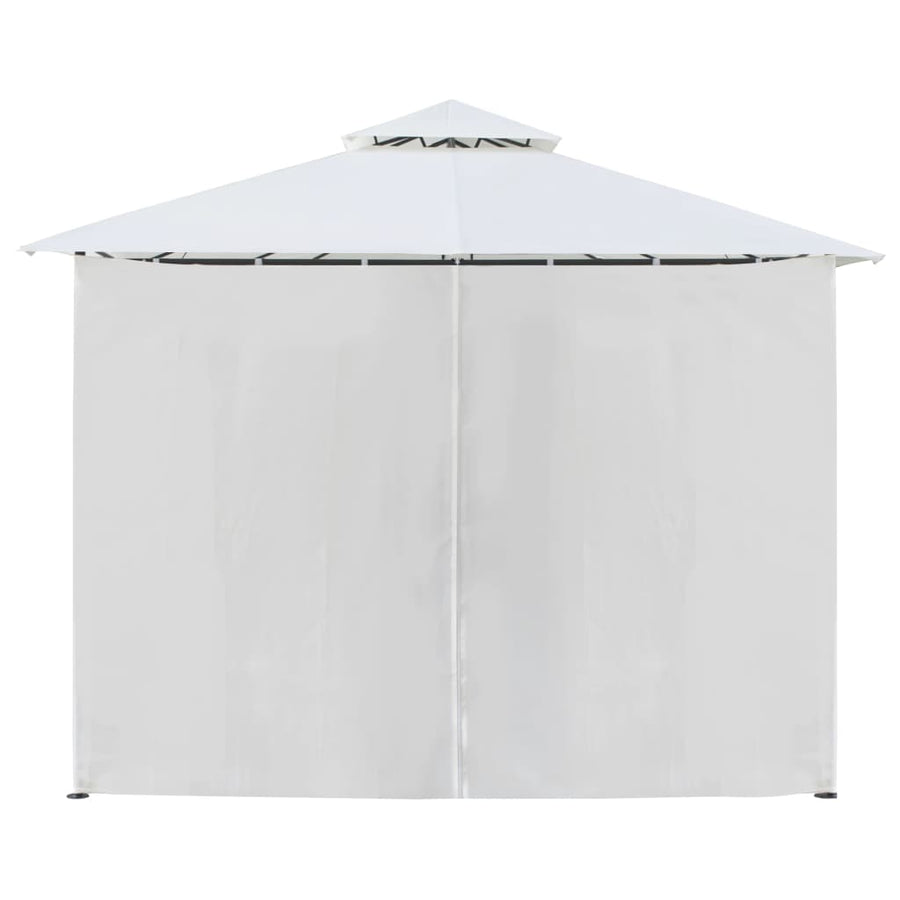 Gazebo with Curtains 600x298x270 cm White 180g/m²