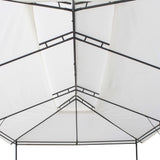 Gazebo with Curtains 600x298x270 cm White 180g/m² - Rear View