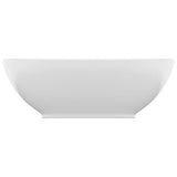 Luxury Basin Oval-shaped Matt White 40x33 cm Ceramic