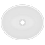 Luxury Basin Oval-shaped Matt White 40x33 cm Ceramic