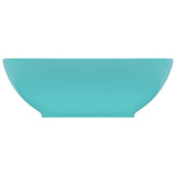 Luxury Basin Oval-shaped Matt Light Green 40x33 cm Ceramic