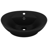 Luxury Basin Overflow Oval Matt Black 58.5x39 cm Ceramic