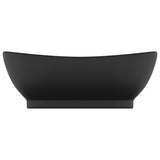 Luxury Basin Overflow Oval Matt Black 58.5x39 cm Ceramic