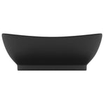 Luxury Basin Overflow Oval Matt Black 58.5x39 cm Ceramic