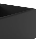 Luxury Basin Overflow Square Matt Black 41x41 cm Ceramic