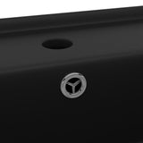 Luxury Basin Overflow Square Matt Black 41x41 cm Ceramic
