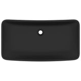 Luxury Basin Rectangular Matt Black 71x38 cm Ceramic
