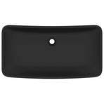 Luxury Basin Rectangular Matt Black 71x38 cm Ceramic