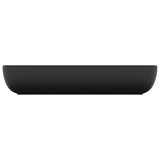 Luxury Basin Rectangular Matt Black 71x38 cm Ceramic