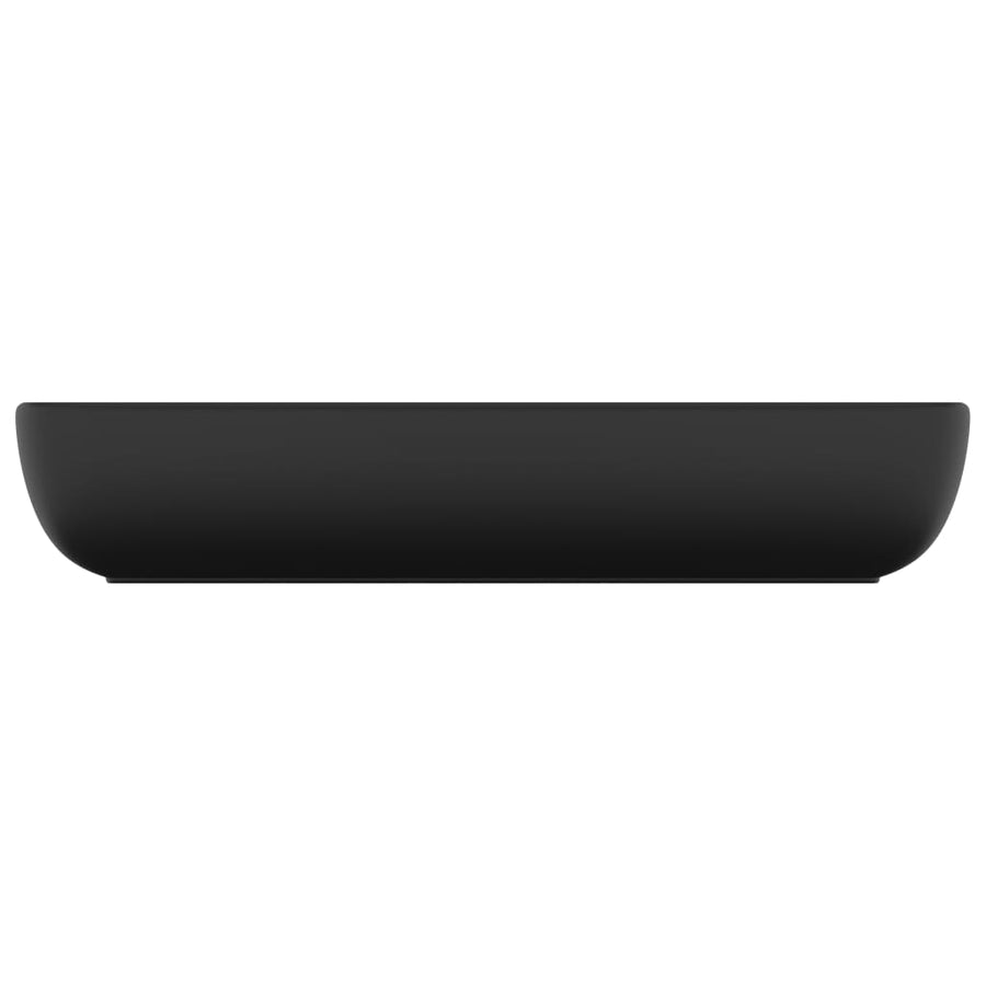 Luxury Basin Rectangular Matt Black 71x38 cm Ceramic