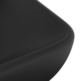 Luxury Basin Rectangular Matt Black 71x38 cm Ceramic - 45-Degree Angle