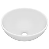 Luxury Bathroom Basin Round Matt White 32.5x14 cm Ceramic
