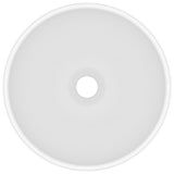 Luxury Bathroom Basin Round Matt White 32.5x14 cm Ceramic - Side View