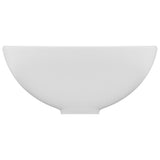 Luxury Bathroom Basin Round Matt White 32.5x14 cm Ceramic
