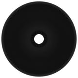 Luxury Bathroom Basin Round Matt Black 32.5x14 cm Ceramic