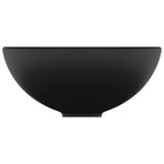 Luxury Bathroom Basin Round Matt Black 32.5x14 cm Ceramic