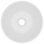 Bathroom Sink Ceramic Matt White Round