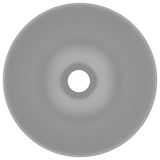 Bathroom Sink Ceramic Light Grey Round