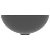 Bathroom Sink Ceramic Dark Grey Round