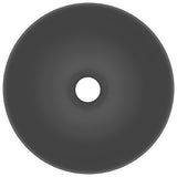 Bathroom Sink Ceramic Dark Grey Round