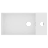 Bathroom Sink with Overflow Ceramic Matt White