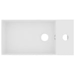 Bathroom Sink with Overflow Ceramic Matt White