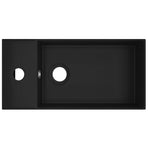 Bathroom Sink with Overflow Ceramic Matt Black