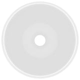 Luxury Wash Basin Round Matt White 40x15 cm Ceramic - Side View