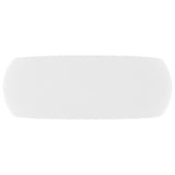 Luxury Wash Basin Round Matt White 40x15 cm Ceramic