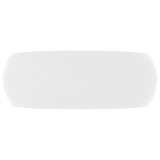Luxury Wash Basin Round Matt White 40x15 cm Ceramic - Top-Down View