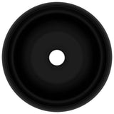 Luxury Wash Basin Round Matt Black 40x15 cm Ceramic