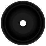 Luxury Wash Basin Round Matt Black 40x15 cm Ceramic