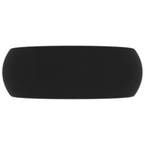 Luxury Wash Basin Round Matt Black 40x15 cm Ceramic