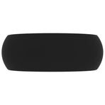 Luxury Wash Basin Round Matt Black 40x15 cm Ceramic