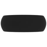 Luxury Wash Basin Round Matt Black 40x15 cm Ceramic - Top-Down View
