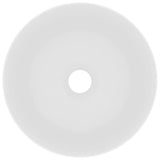 Luxury Wash Basin Round Matt White 40x15 cm Ceramic