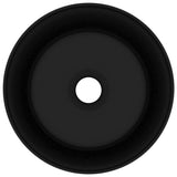 Luxury Wash Basin Round Matt Black 40x15 cm Ceramic - Side View