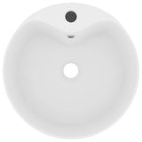 Luxury Wash Basin with Overflow Matt White 36x13 cm Ceramic