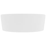 Luxury Wash Basin with Overflow Matt White 36x13 cm Ceramic - Top-Down View
