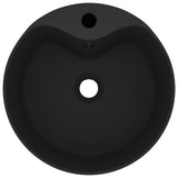 Luxury Wash Basin with Overflow Matt Black 36x13 cm Ceramic