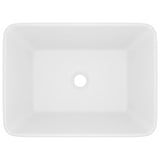 Luxury Wash Basin Matt White 41x30x12 cm Ceramic - Side View