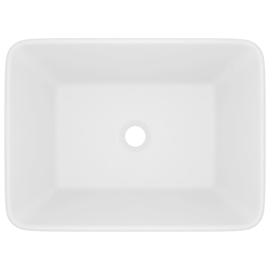 Luxury Wash Basin Matt White 41x30x12 cm Ceramic