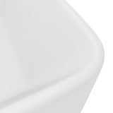 Luxury Wash Basin Matt White 41x30x12 cm Ceramic - 45-Degree Angle