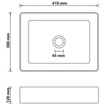 Luxury Wash Basin Matt White 41x30x12 cm Ceramic