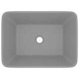 Luxury Wash Basin Matt Light Grey 41x30x12 cm Ceramic