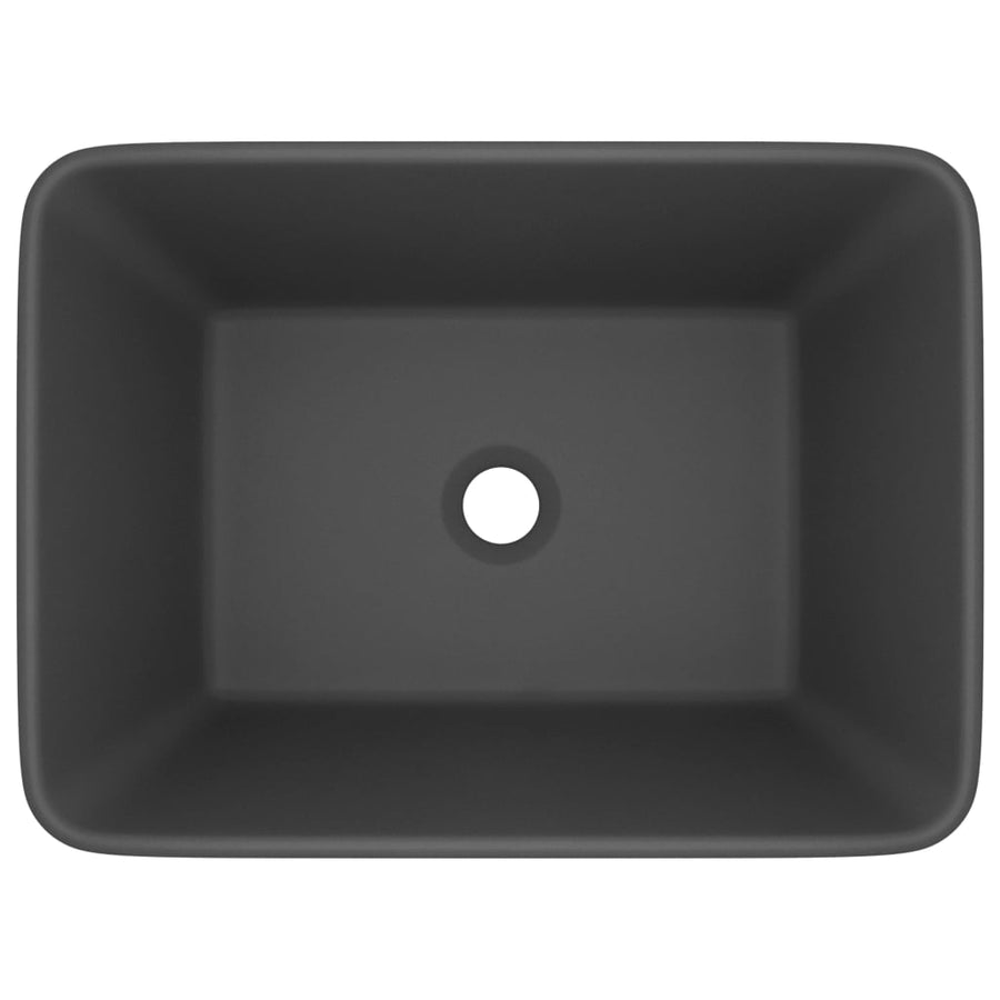 Luxury Wash Basin Matt Dark Grey 41x30x12 cm Ceramic