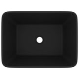 Luxury Wash Basin Matt Black 41x30x12 cm Ceramic - Side View