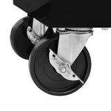 Workshop Tool Trolley with 5 Drawers Black - Rear View