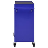 Tool Trolley with 4 Drawers Steel Blue - Top-Down View